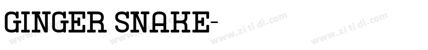 ginger snake字体转换